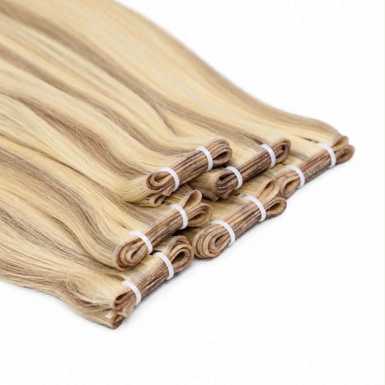 Genius weft - Piano color 18 inches Super Double Drawn Quality Natural Straight