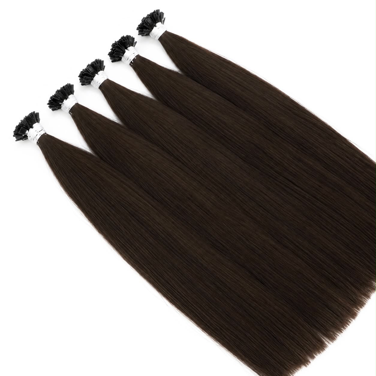 Keratin bonded hair tip (Flat tip) - #1C color 20 inches Super Double Drawn Quality Straight Hair Texture Wholesale price list