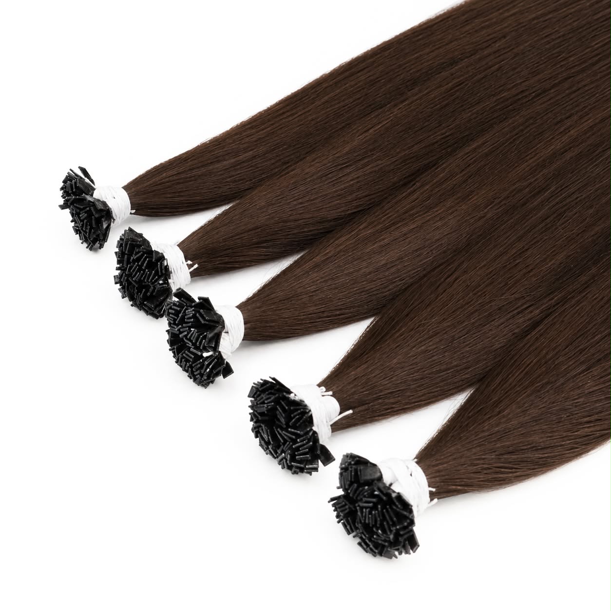 Keratin bonded hair tip (Flat tip) - #1C color 20 inches Super Double Drawn Quality Straight Hair Texture Wholesale price list