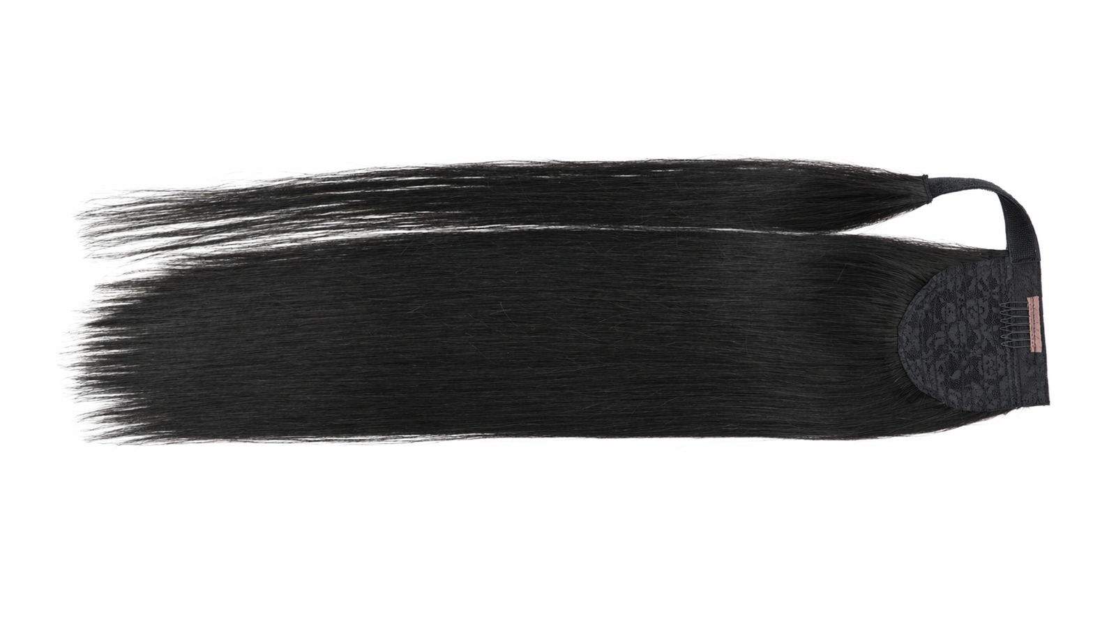Pony tail - Natural Black Color 20 inches Super Double Drawn Quality Straight Hair Texture
