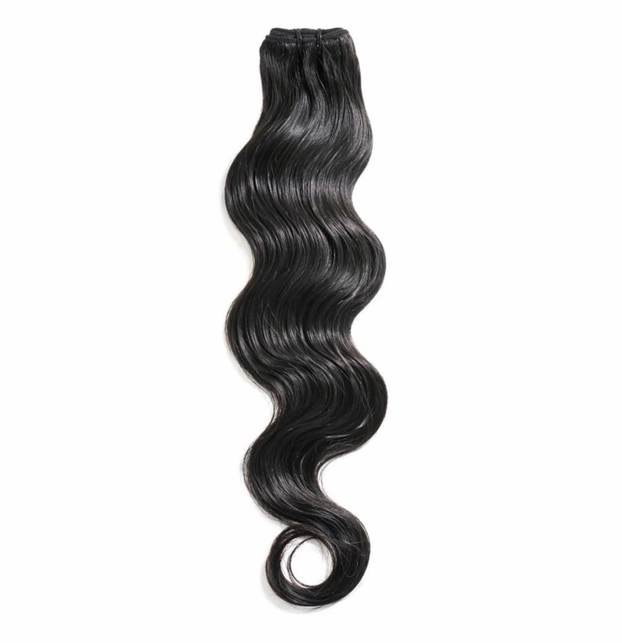 Weft - Natural Black Color 22 inches Super Double Drawn Quality Wavy Hair Texture