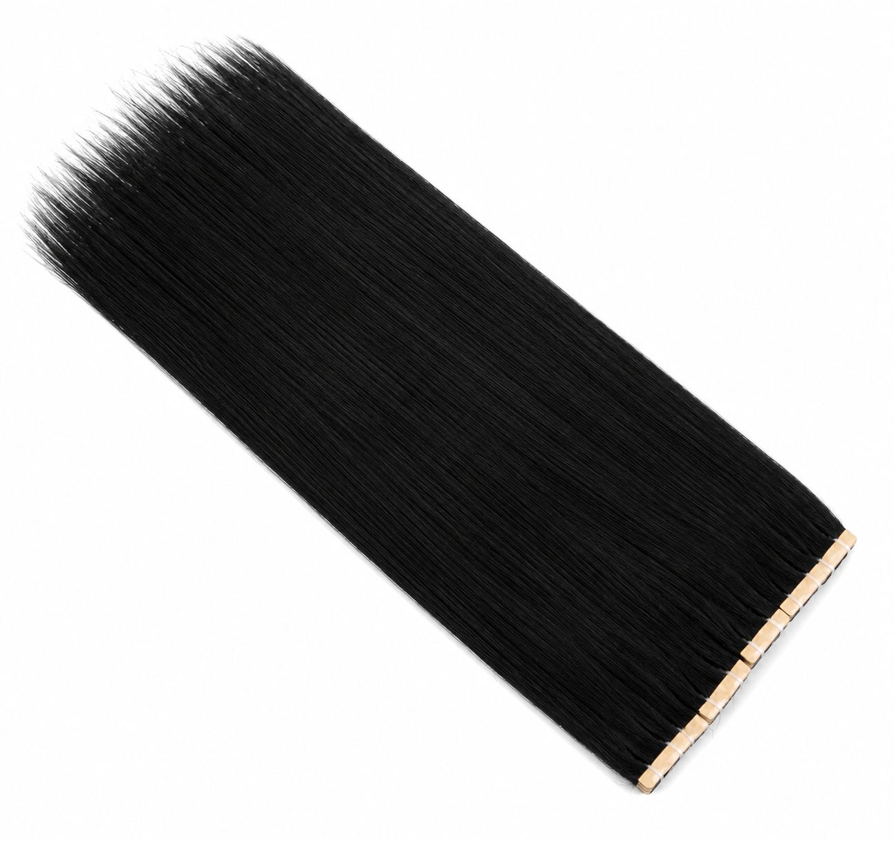 Invisible tapes - #Jetblack color 24 inches Super Double Drawn Quality Straight Hair Texture
