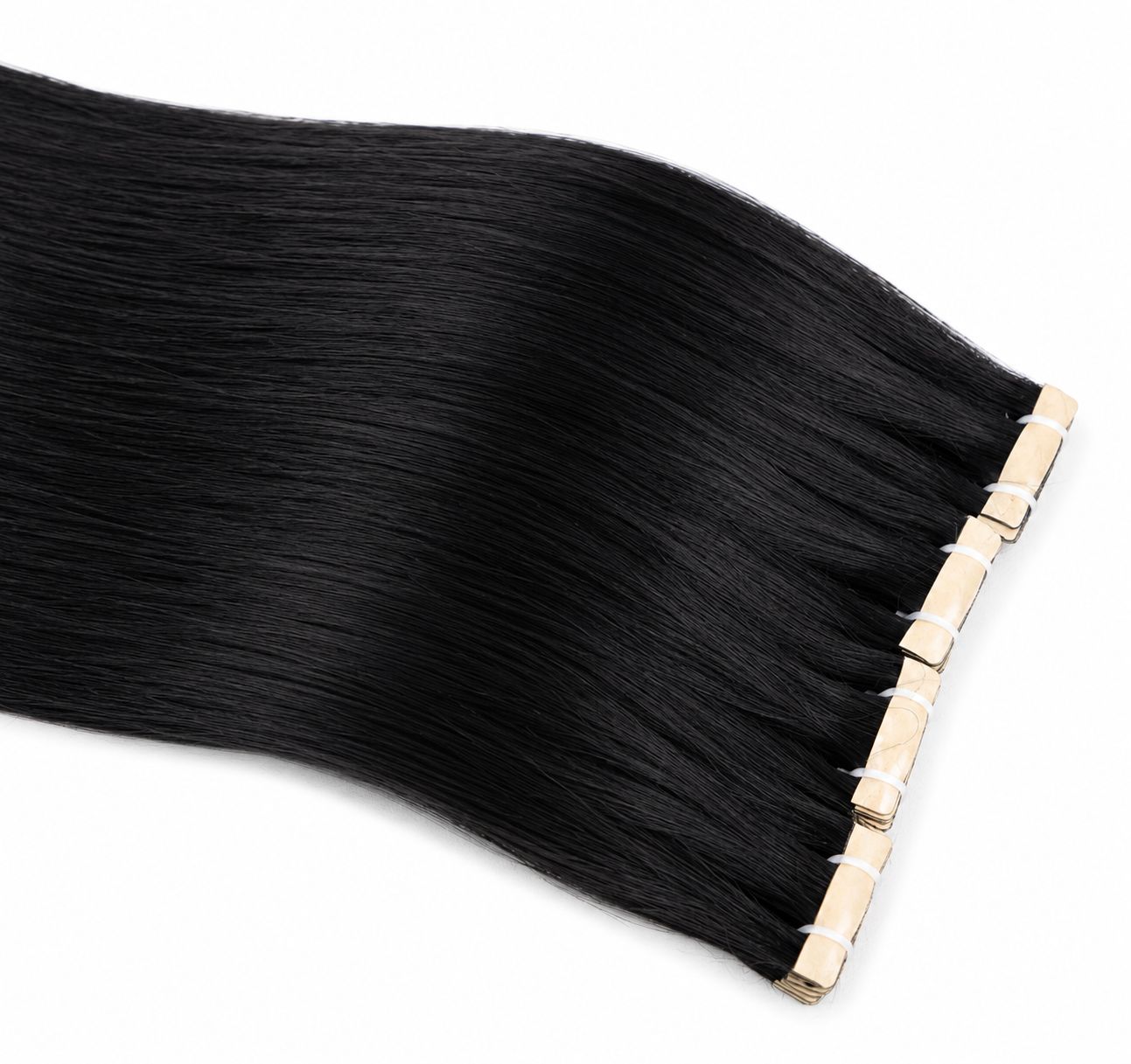 Invisible tapes - #Jetblack color 24 inches Super Double Drawn Quality Straight Hair Texture