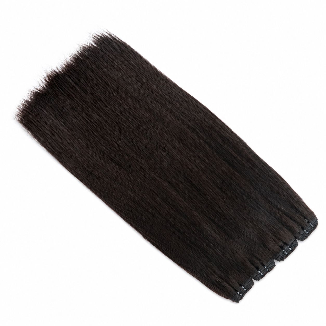 Weft - Natural Black Color 22 inches Super Double Drawn Quality Straight Hair Texture