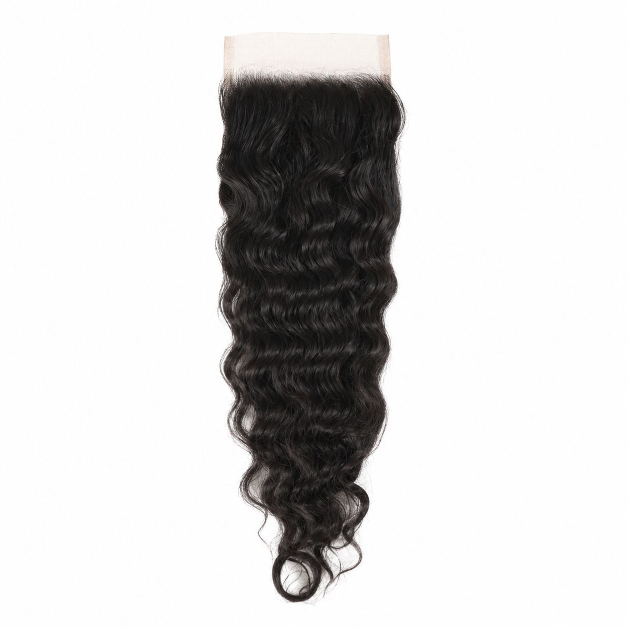 Closure - Natural Black Color 18 inches Loose deep wave Hair Texture HD lace Swiss Lace Double Knot