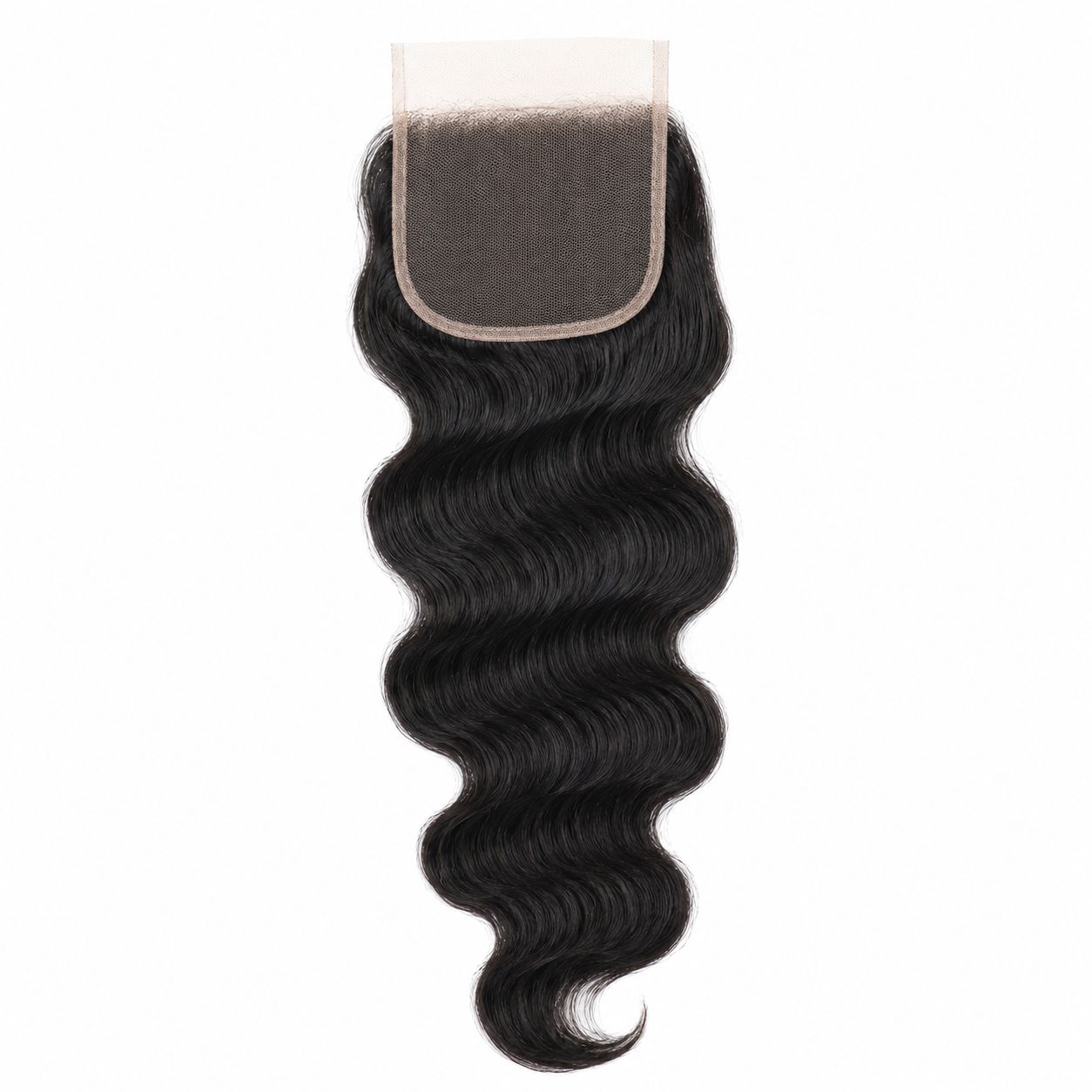 Closure - Natural Black Color 18 inches Body wave Hair Texture HD lace Swiss Lace Double Knot