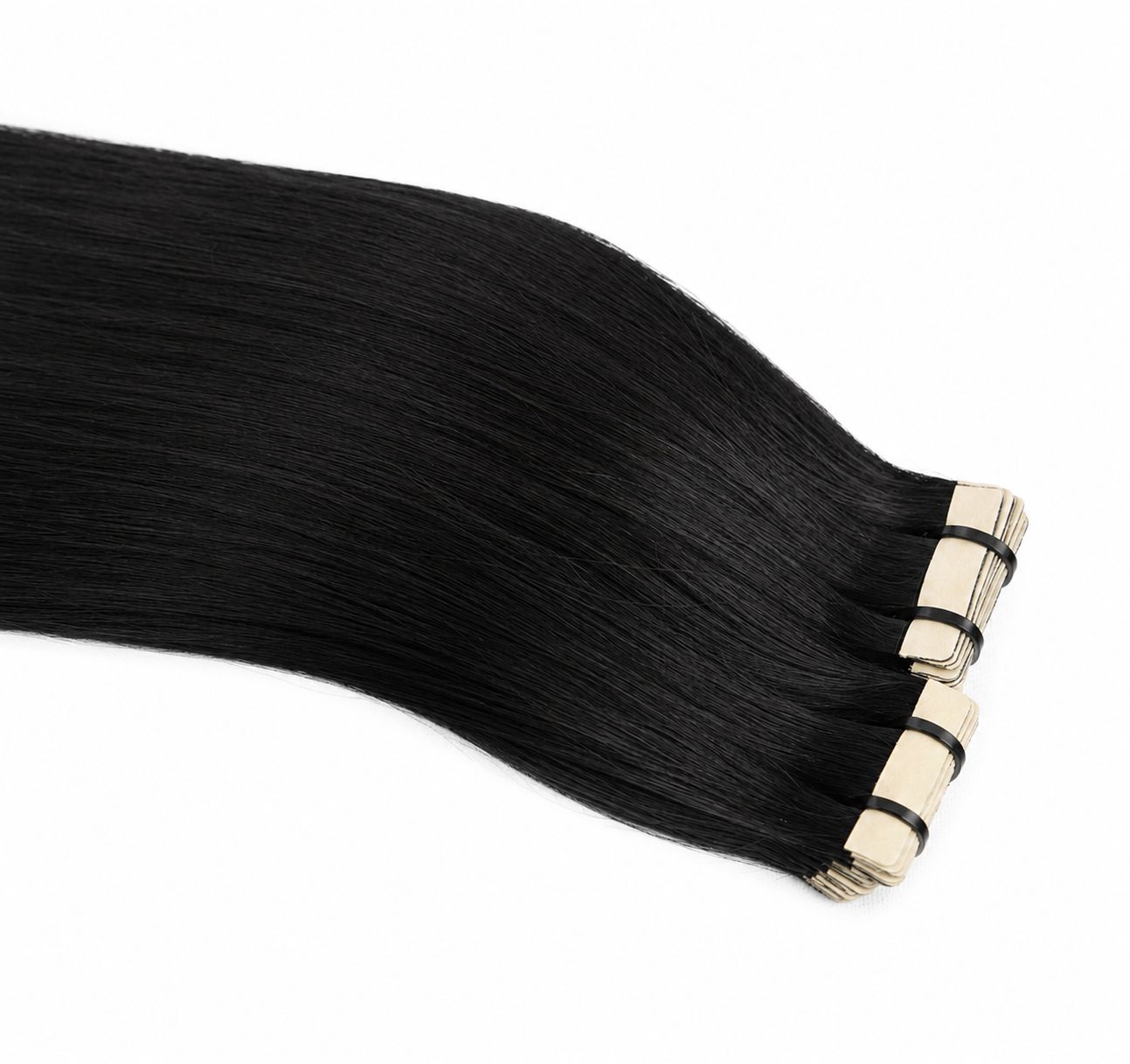 Regular tapes - #Natural black color 24 inches Super Double Drawn Quality Straight Hair Texture Wholesale price list