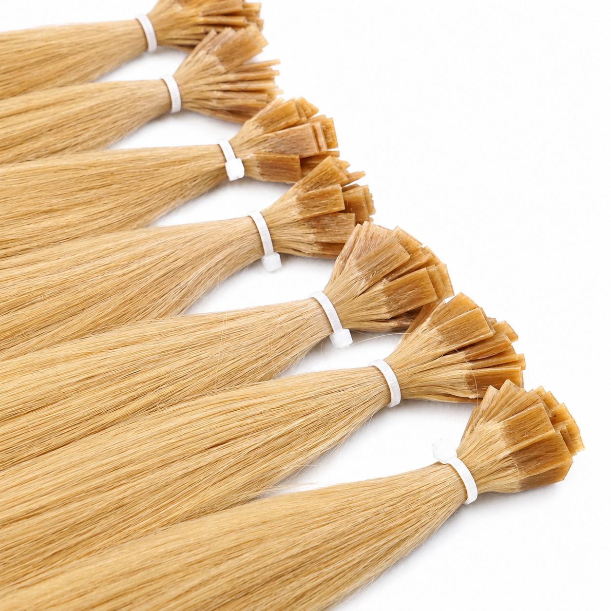 Keratin bonded hair tip (Flat tip) - #8.0 color 24 inches Super Double Drawn Quality Straight Hair Texture Wholesale price list