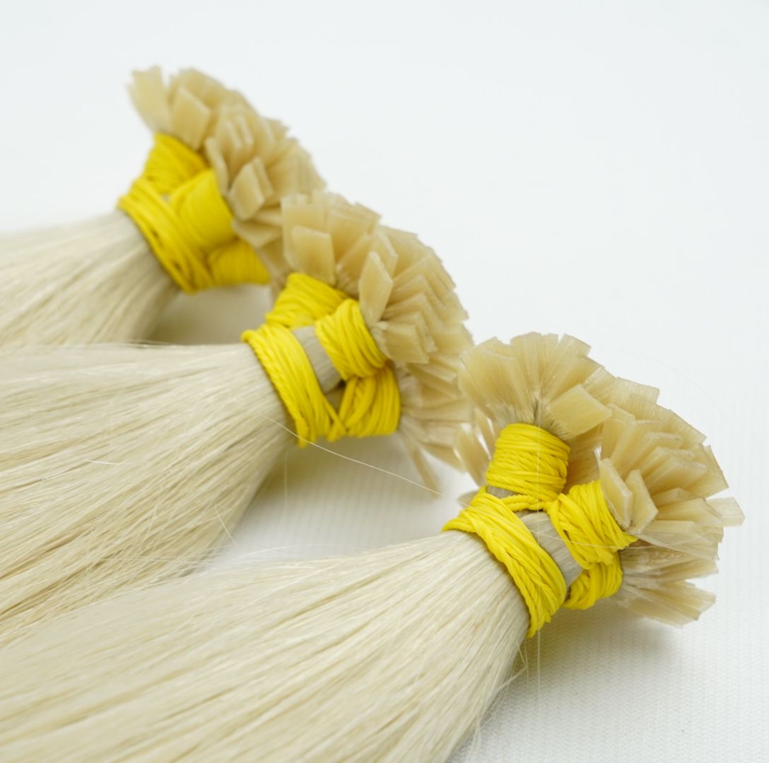 Keratin bonded hair tip (Flat tip) - #10.1 color 24 inches Super Double Drawn Quality Straight Hair Texture Wholesale price list