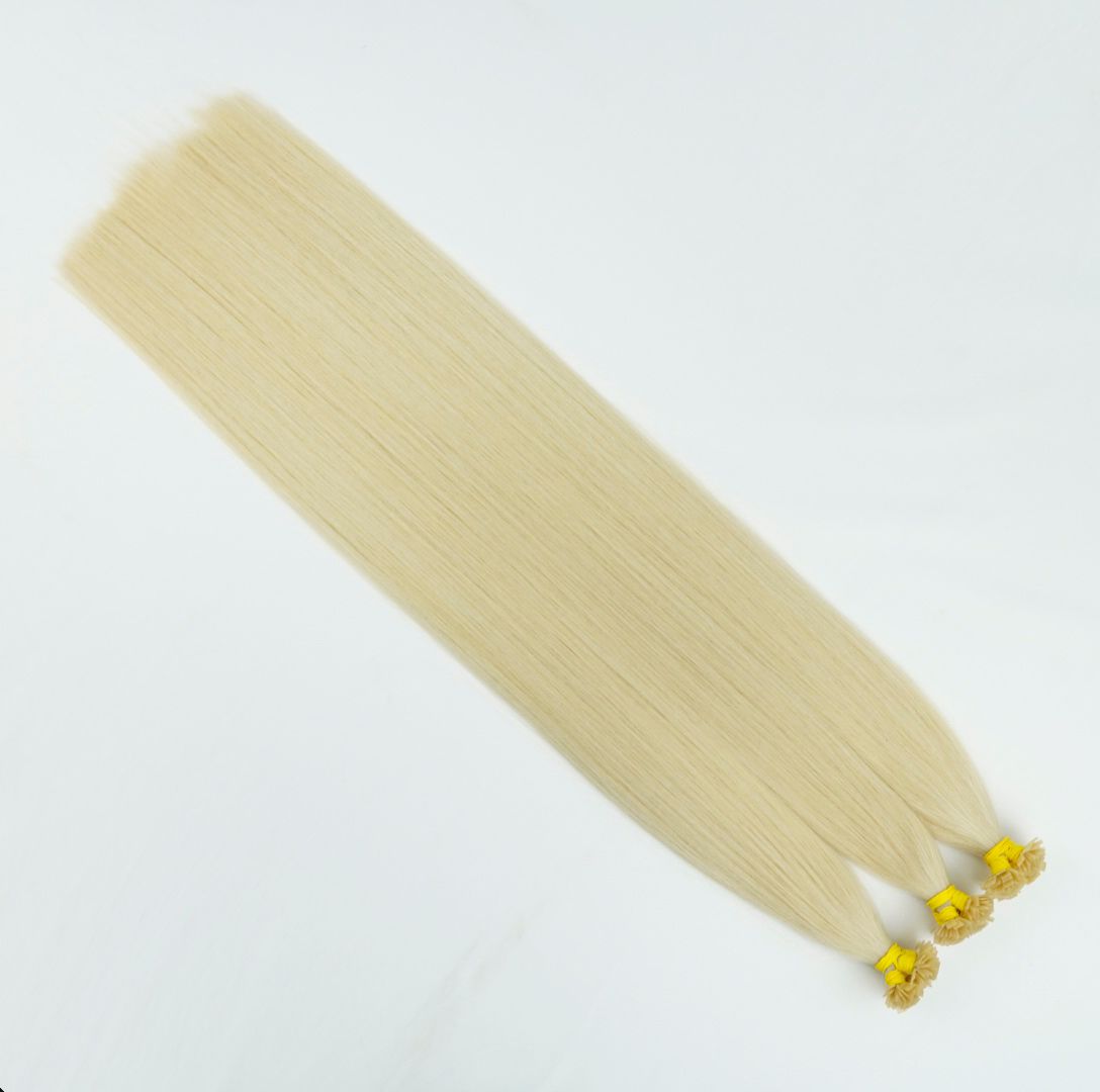Keratin bonded hair tip (Flat tip) - #10.1 color 24 inches Super Double Drawn Quality Straight Hair Texture Wholesale price list