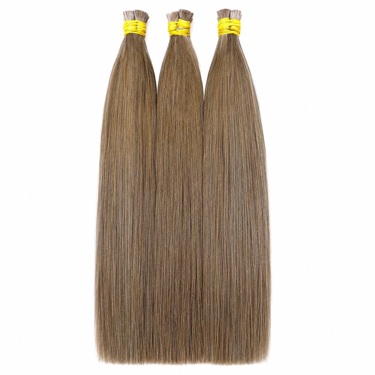 Bulk hair - #6.1 color 20 inches Super Double Drawn Quality Straight Hair Texture Wholesale price list