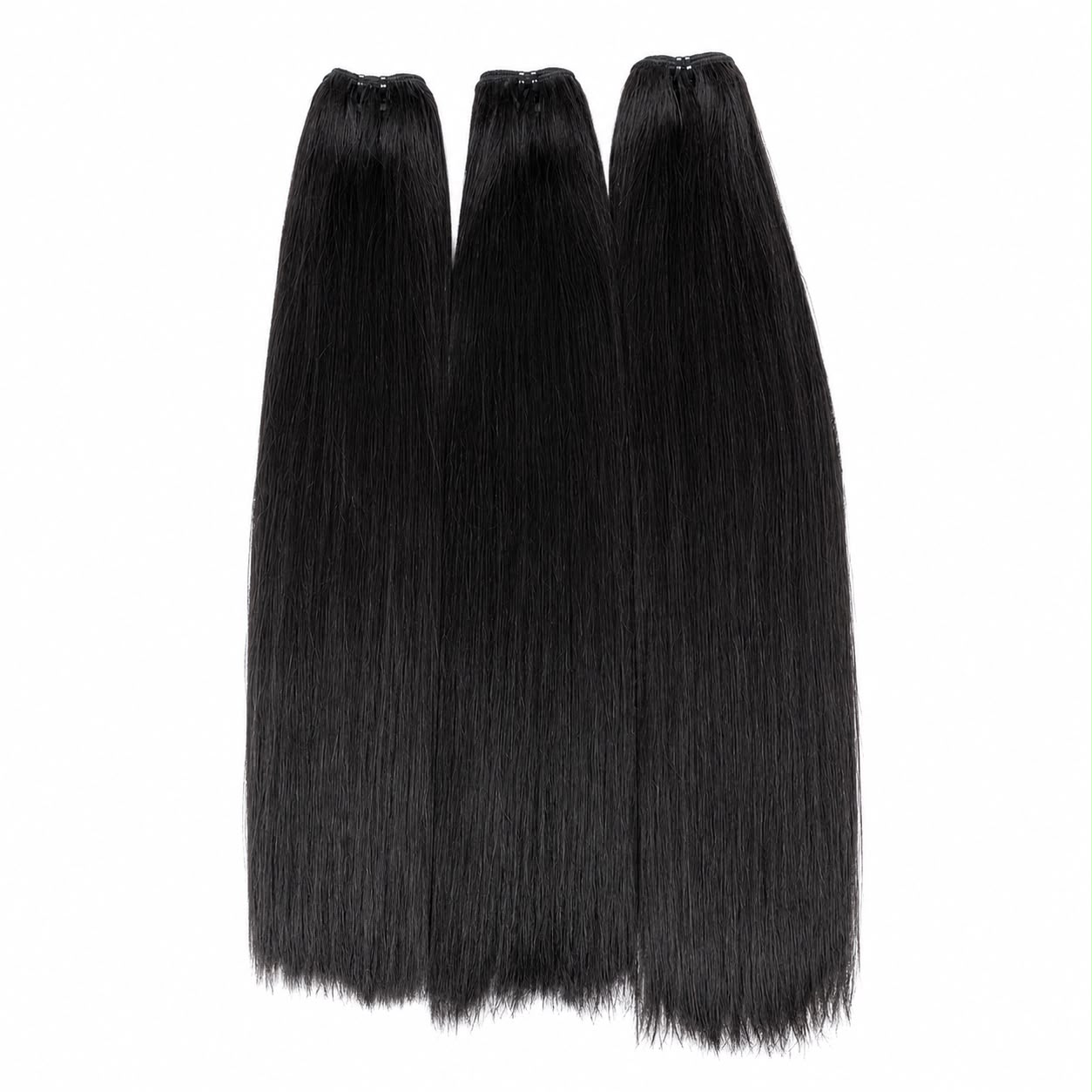 Weft - Natural Black Color 18- 20 inches Super Double Drawn Quality Straight Hair Texture