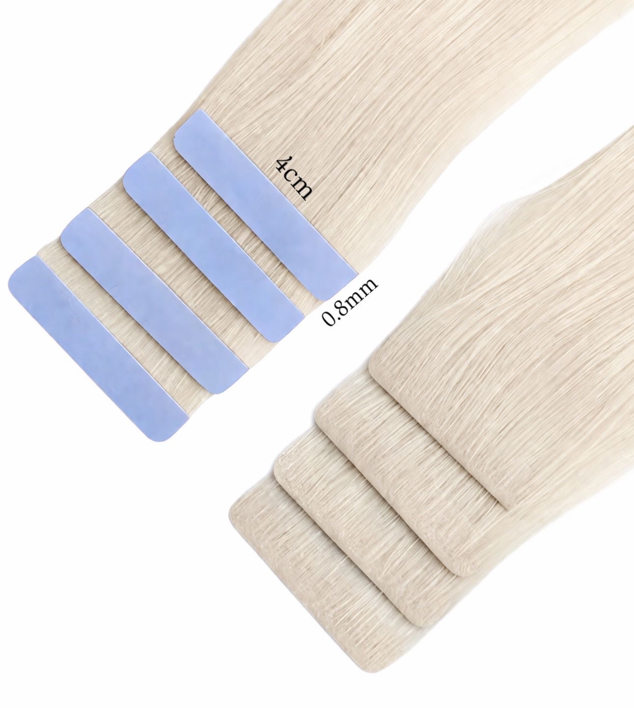 Invisible tapes - #10.1 color 20 inches Super Double Drawn Quality Straight Hair Texture