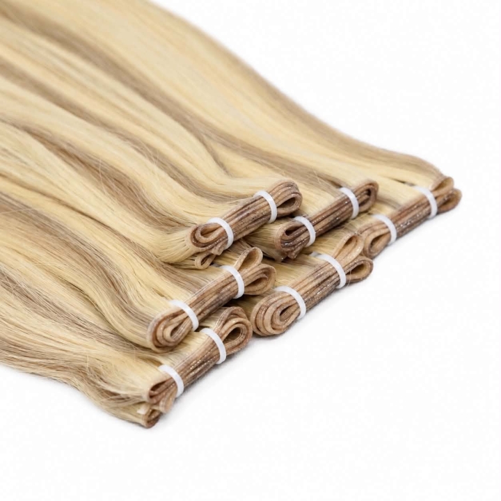 Genius weft - Piano color 18 inches Super Double Drawn Quality Natural Straight