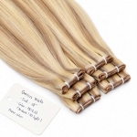 Genius weft - Piano color 18 inches Super Double Drawn Quality Natural Straight