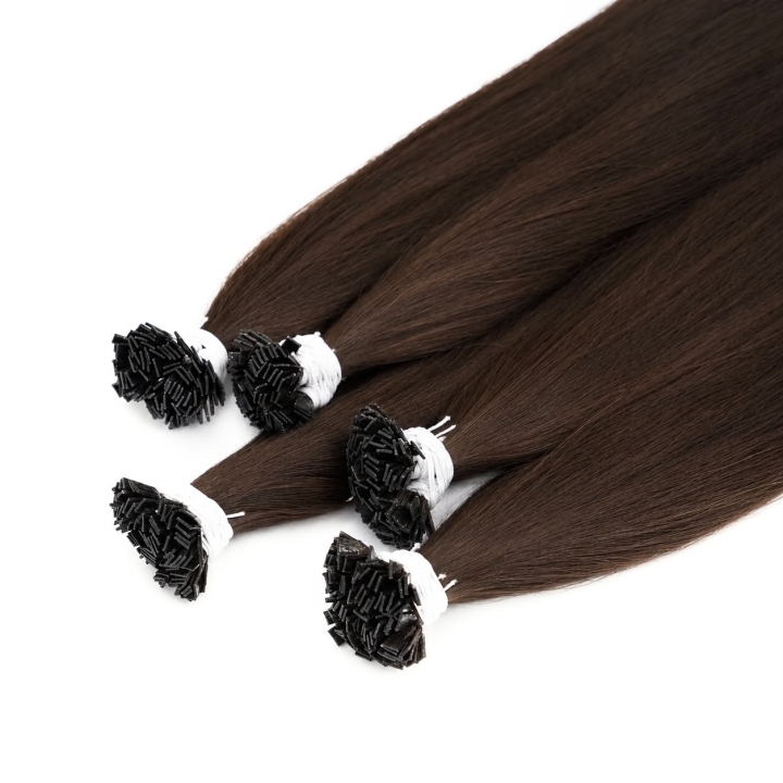 Keratin bonded hair tip (Flat tip) - #1C color 20 inches Super Double Drawn Quality Straight Hair Texture Wholesale price list