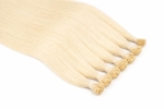 Keratin Flat Tips Light Blonde Color 22 Inches Super Double Drawn Quality Straight Hair Texture