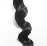 Weft - Natural Black Color 20 inches Double Drawn Quality Loose wave Hair Texture