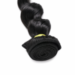 Weft - Natural Black Color 20 inches Double Drawn Quality Loose wave Hair Texture