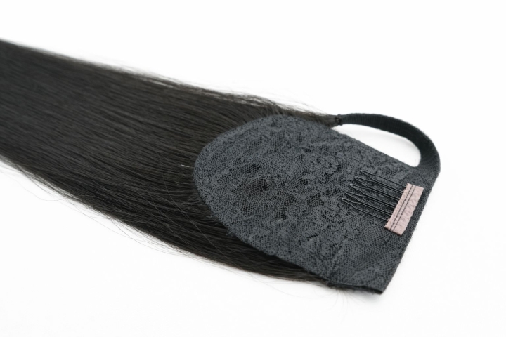 Pony tail - Natural Black Color 20 inches Super Double Drawn Quality Straight Hair Texture