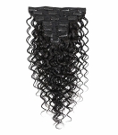 Clip in - Natural Black Color 20 inches Super Double Drawn Quality Curly Hair Texture