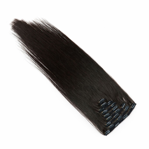 Clip in - Dark Brown Color 22 inches Super Double Drawn Quality Straight Hair Texture