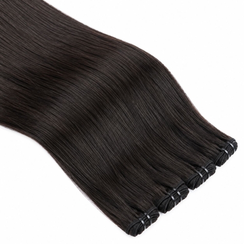 Weft - Natural Black Color 22 inches Super Double Drawn Quality Straight Hair Texture