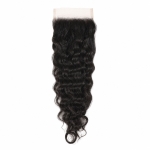 Closure - Natural Black Color 18 inches Loose deep wave Hair Texture HD lace Swiss Lace Double Knot