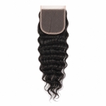 Closure - Natural Black Color 18 inches Loose deep wave Hair Texture HD lace Swiss Lace Double Knot