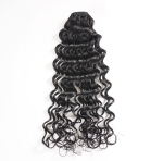 Weft - Natural Black Color 18 inches Super Double Drawn Quality Curly Hair Texture