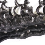 Weft - Natural Black Color 18 inches Super Double Drawn Quality Curly Hair Texture