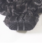 Weft - Natural Black Color 18 inches Super Double Drawn Quality Deep Wavy Hair Texture
