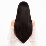 Regular tapes - #Natural black color 24 inches Super Double Drawn Quality Straight Hair Texture Wholesale price list