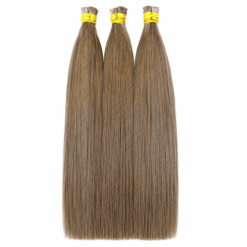 Bulk hair - #6.1 color 20 inches Super Double Drawn Quality Straight Hair Texture Wholesale price list
