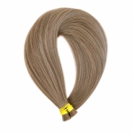 Bulk hair - #6.1 color 20 inches Super Double Drawn Quality Straight Hair Texture Wholesale price list