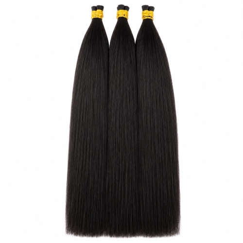 Bulk hair - #Jet black color 24 inches Super Double Drawn Quality Straight Hair Texture Wholesale price list