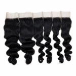 Closure - Natural Black Color 16 inches Natural wave Hair Texture HD lace Swiss Lace Double Knot