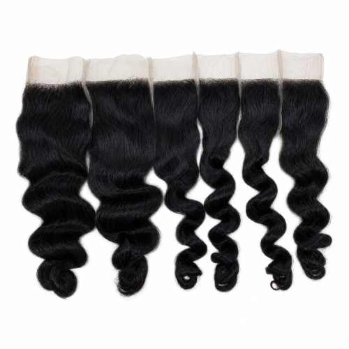 Closure - Natural Black Color 16 inches Natural wave Hair Texture HD lace Swiss Lace Double Knot