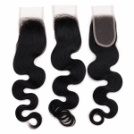 Closure - Natural Black Color 20 inches Body wave Hair Texture HD lace Swiss Lace Double Knot