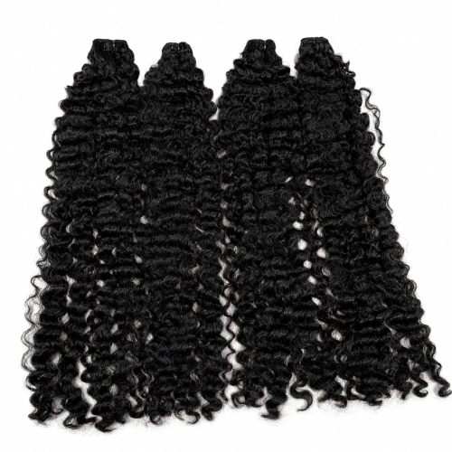 Weft - Natural Black Color 34 inches Super Double Drawn Quality Burmese Curly Texture