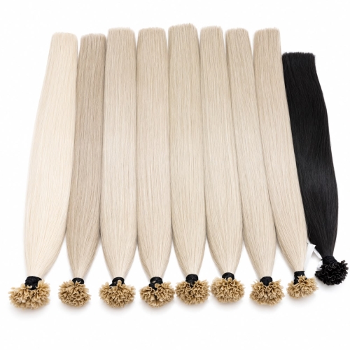 Keratin U Tips - Customization color - 24 Inches Double Drawn Quality Natural Straight Hair Texture