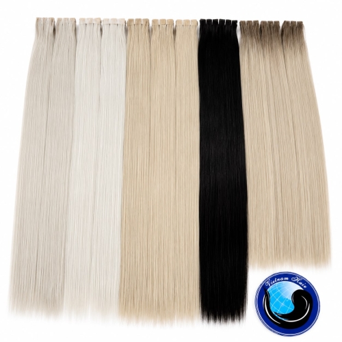 Invisible tapes - #Customization color 20- 24 inches Super Double Drawn Quality Straight Hair Texture