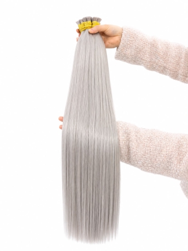 Bulk hair - #Silver color K138 ring 24 inches Super Double Drawn Quality Straight Hair Texture Wholesale price list