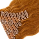 Clip in - Cooper Color #7.43 Color Hairshop2 24 inches Super Double Drawn Quality Straight Hair Texture